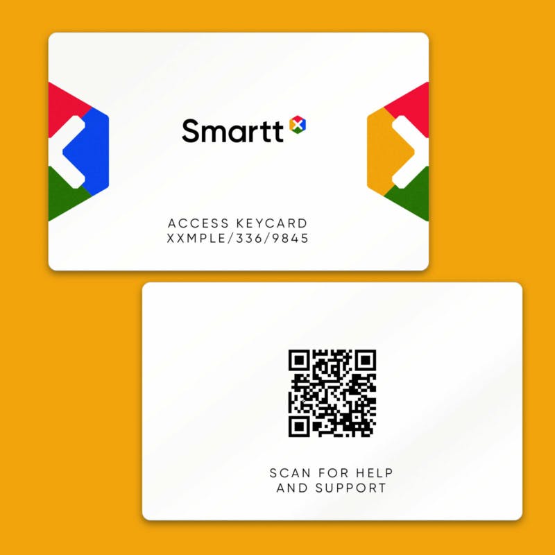 Vehicle access cards example design orange