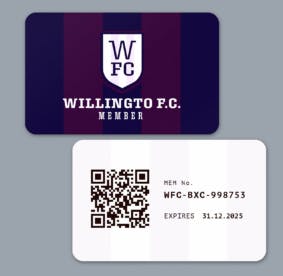 Membership cards example design