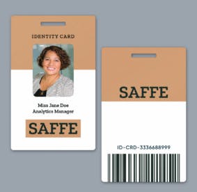 Staff Identification cards example design